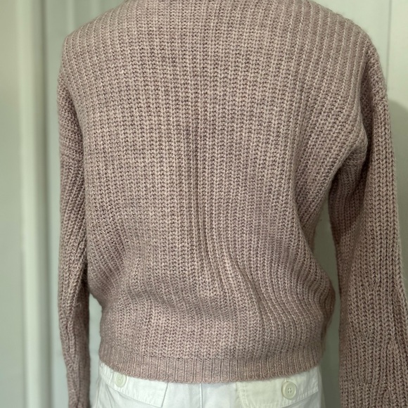 Kimchi Blue blush pink chunky sweater wrap front size S - Picture 6 of 6